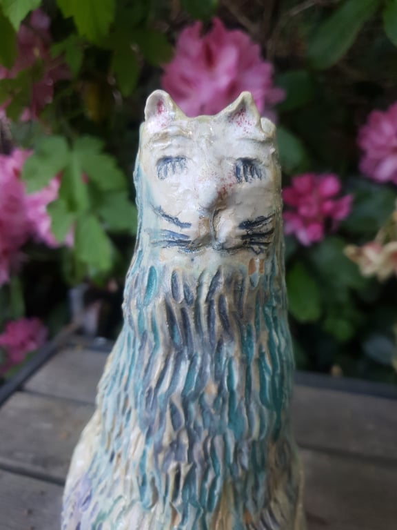Fredelige kat - vase  billede 2