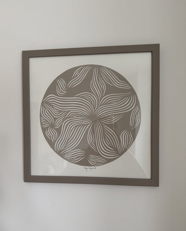 30x30cm, papercut, indrammet 