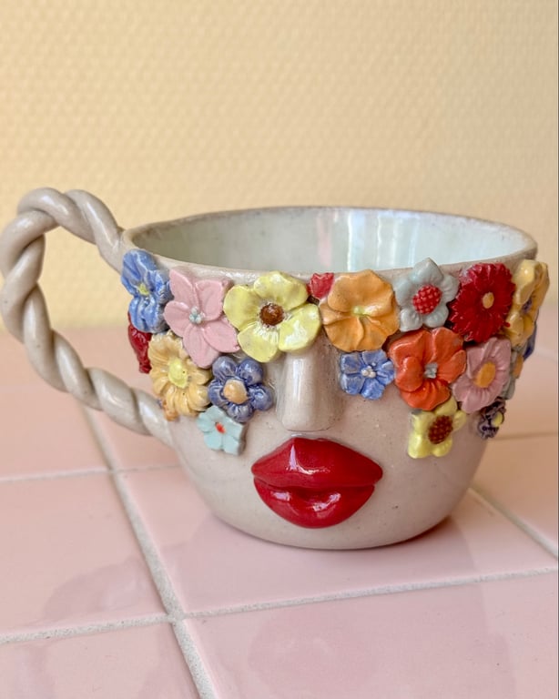Blomsterpige kop - sart grøn