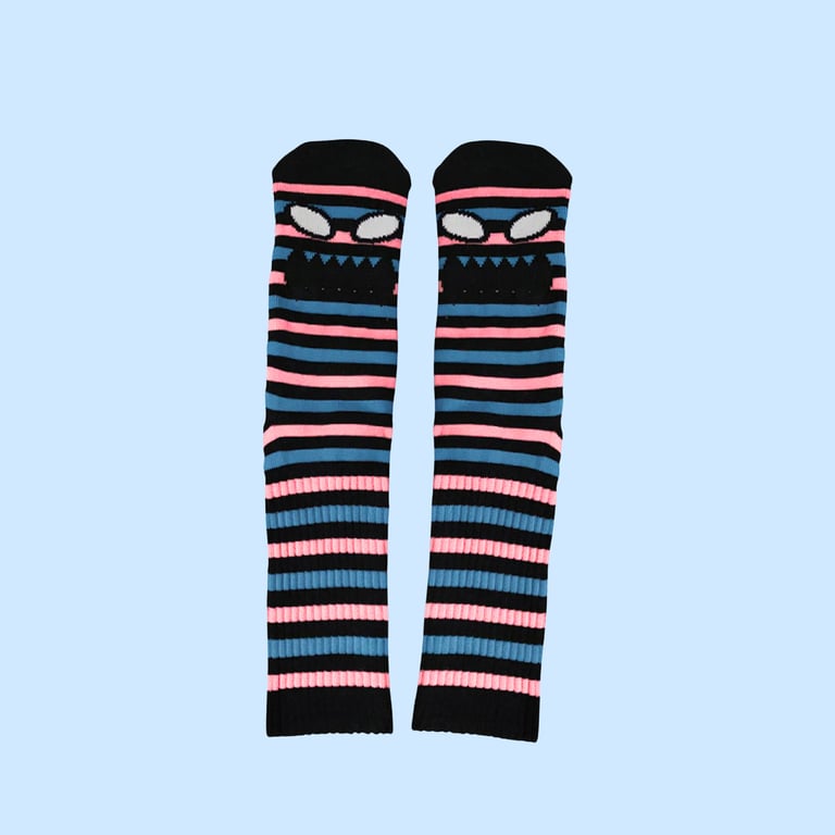 Toy Machine, Monster face mini stripe socks, one size