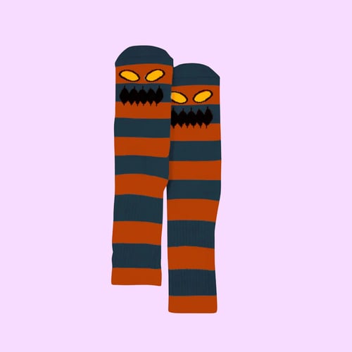 Toy Machine, Monster face, big stripe socks, one size