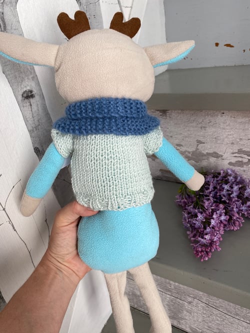 Lille Rådyr - Turkis fleece (2)