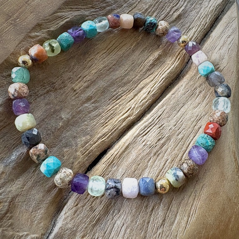 Mix sten armbånd 4mm