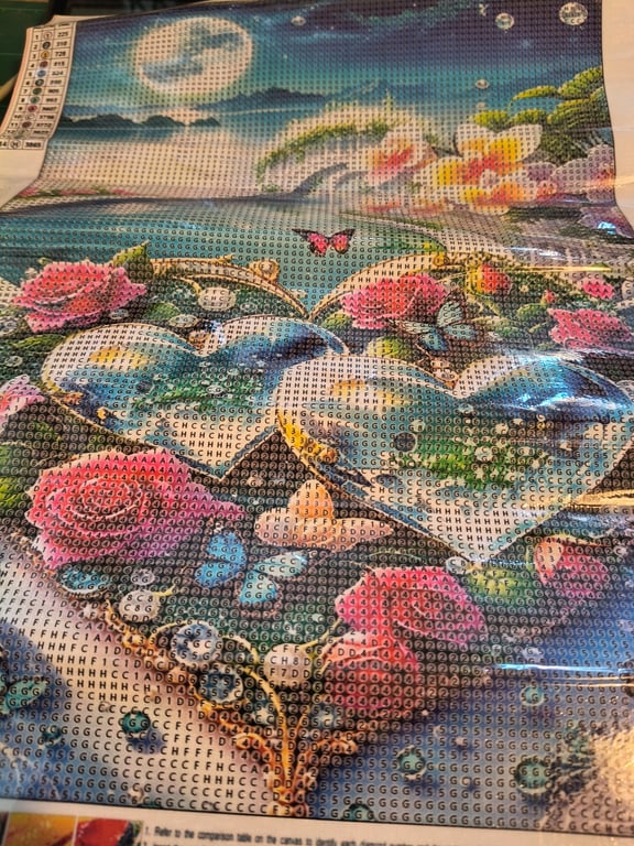 3 stk pæne hjerte ❤️ ved en strand kant 30 40 