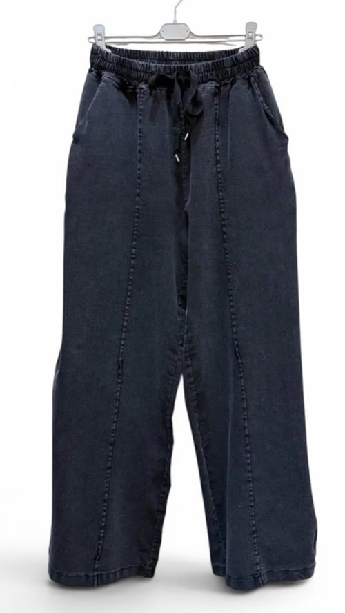 Ally Wide basic pants, Black. Onesize 38-48. (3)