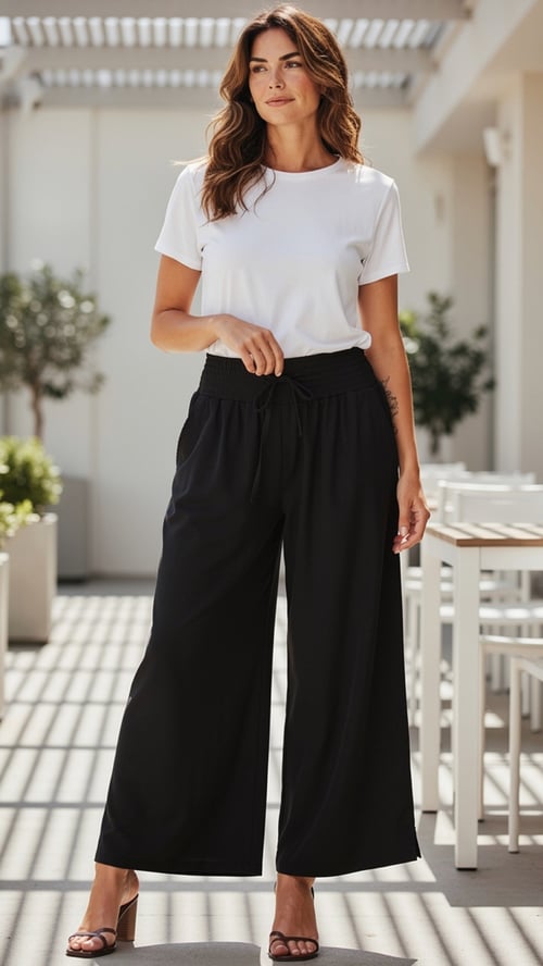 Vera wide pants, Black. Onesize 36-46 (2)