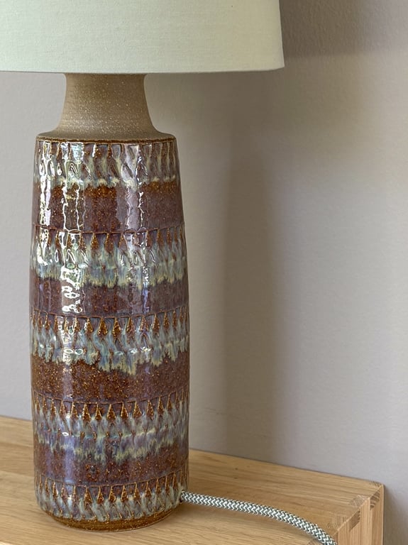 Upcycled vintage bordlampe - Søholm Keramik billede 2