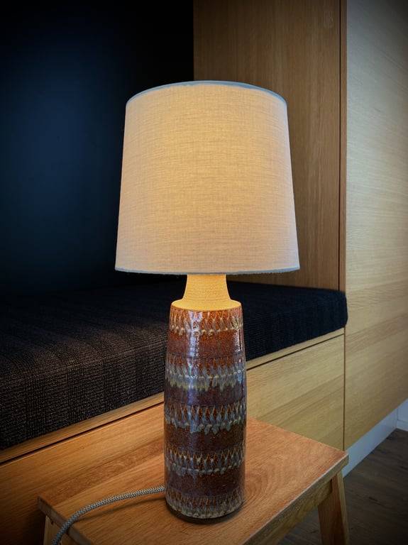 Upcycled vintage bordlampe - Søholm Keramik billede 3