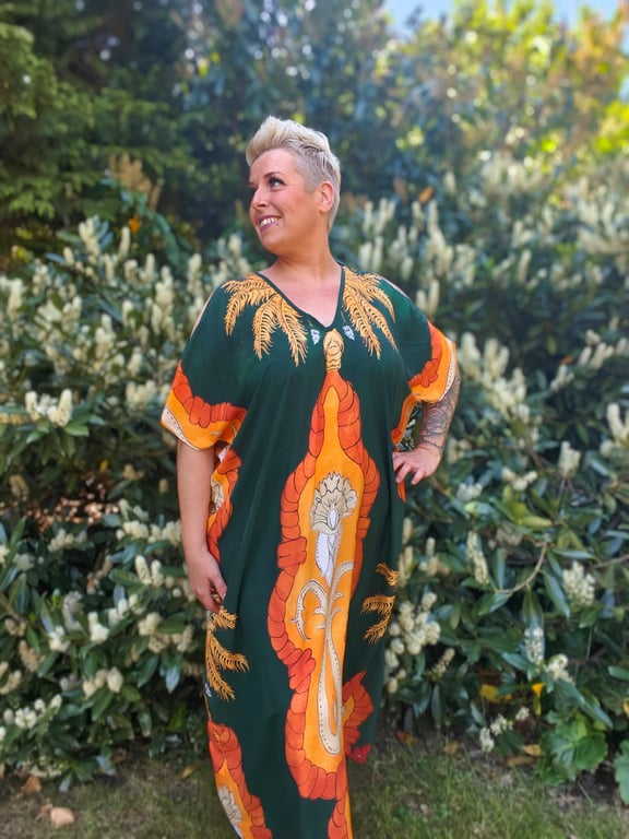 Alice Kjole Grøn/Orange