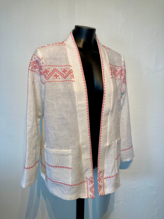 Ingrid-jakke med lyserødt broderi billede 5