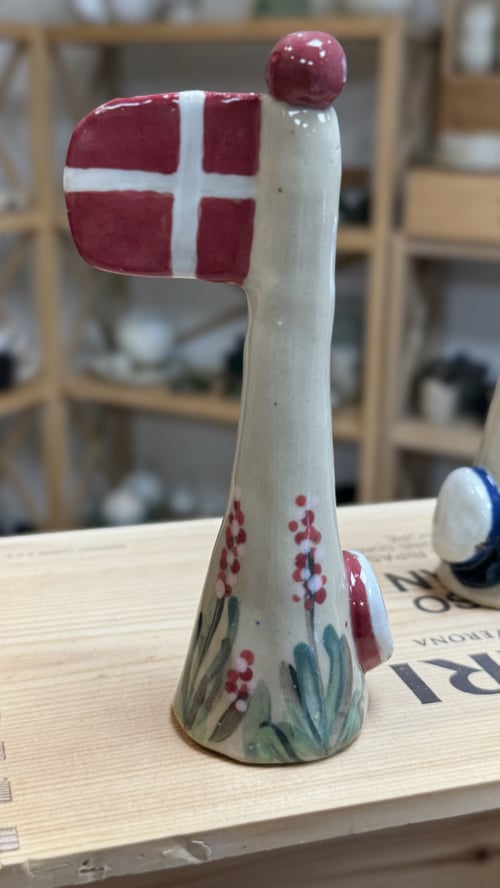 Studenterflag med tillykke tekst og blomster (2)
