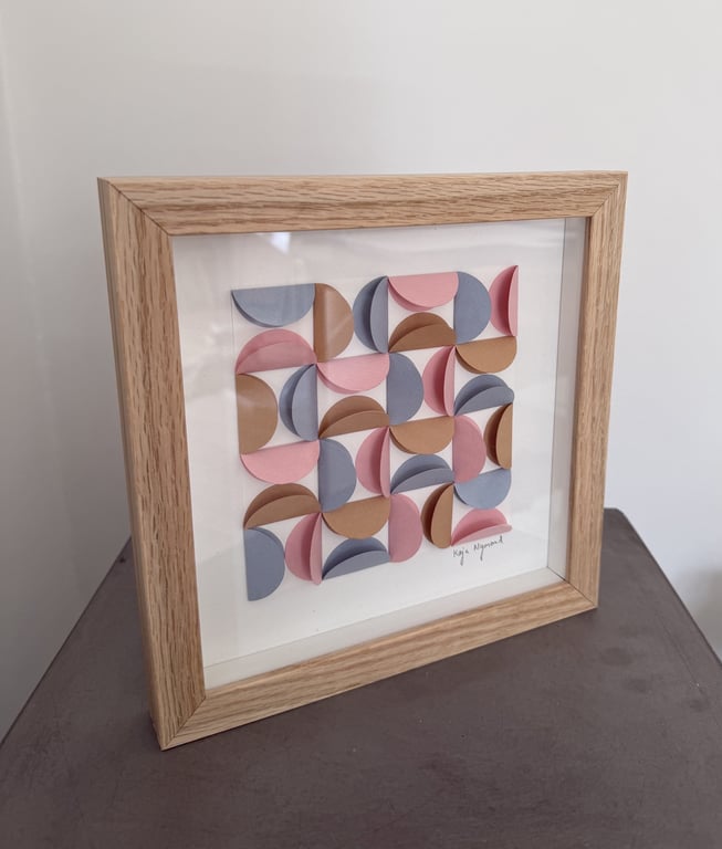20x20cm, EKKO, papirrelief, indrammet  billede 2