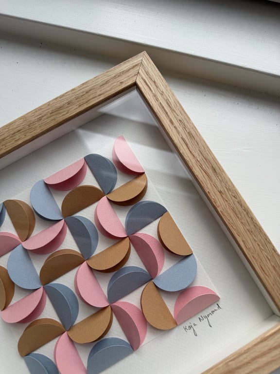 20x20cm, EKKO, papirrelief, indrammet  billede 3