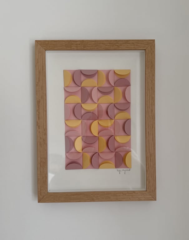 A4, EKKO, papirrelief, indrammet  billede 2