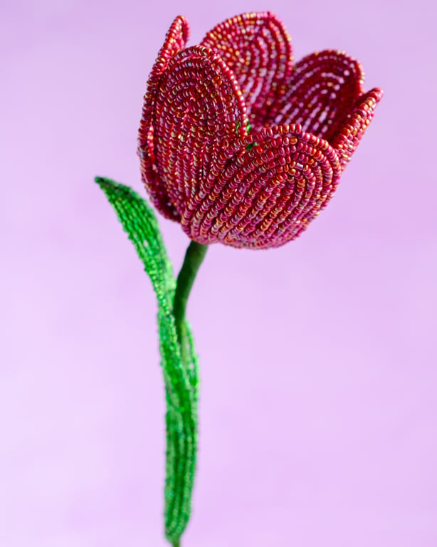 Stor tulipan - Metallic rød billede 3