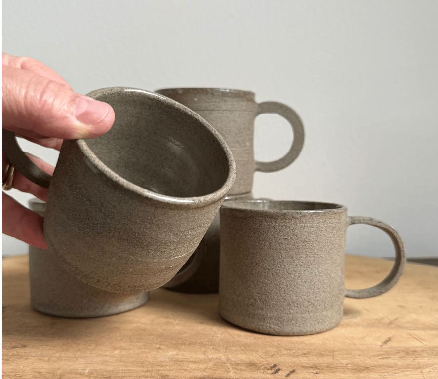 Cylinder krus. Grå lava.  billede 5