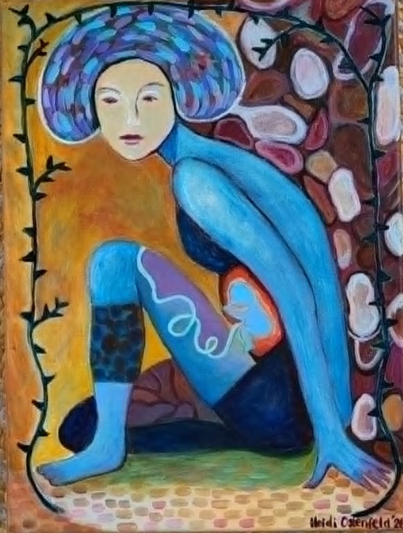 Der voksede op en tjørnehæk - 30x40 cm