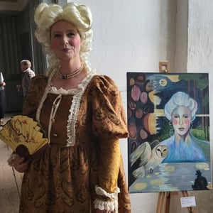Den hvide dame - 50 x 70 cm – produktbillede
