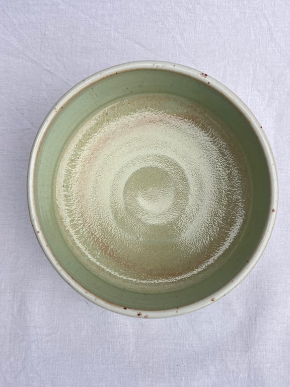 Grøn skål. D: 13. H: 6,5 cm billede 3