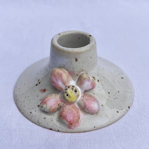 Blomst lysestage. D: 8,5. H: 4 cm – produktbillede