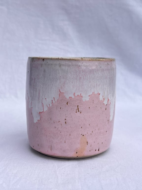 Lyserød regnbue kop. 330 ml. H: 8,5 cm billede 2