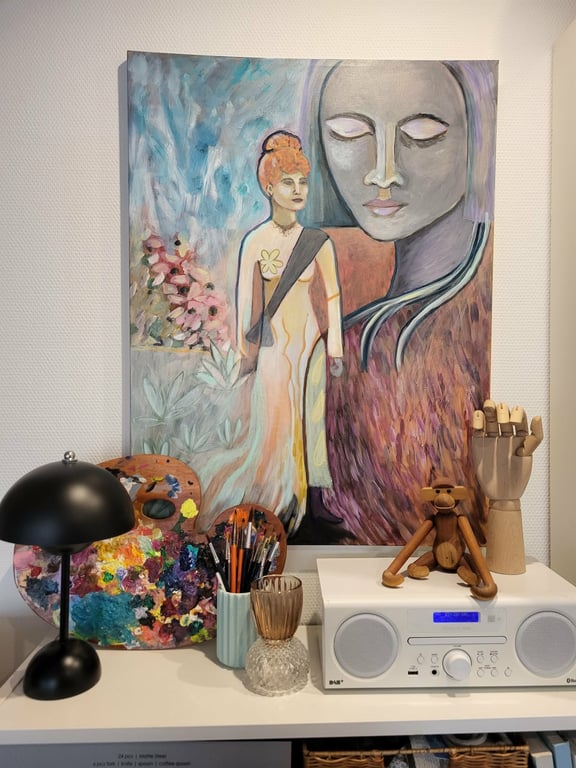 I have a voice - 60 x 80 cm billede 2