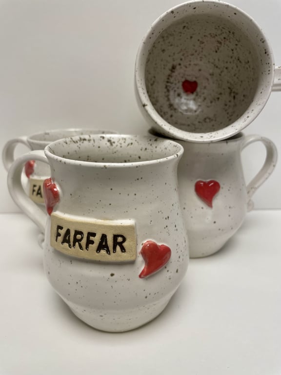 Keramik krus med tekst - Farfar billede 2
