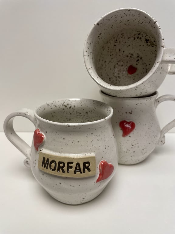 Keramik krus med tekst - Morfar billede 2