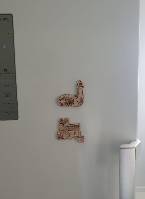 Køleskabsmagnet i ahorntræ billede 2