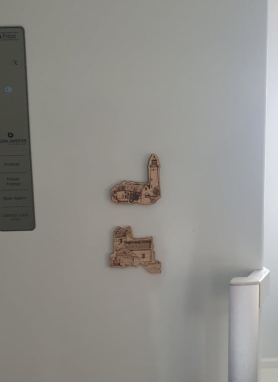 Køleskabsmagnet i ahorntræ billede 2