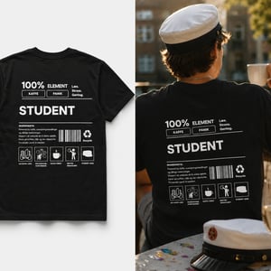 Student 2026 T-shirt | Sjov Studenter T-shirt – produktbillede
