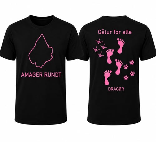 T-shirts damemodel sort med logo vælg pink, grøn, orange, blå eller Beige (5)