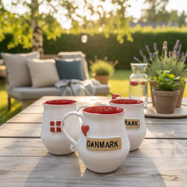 Krus med tekst - Danmark