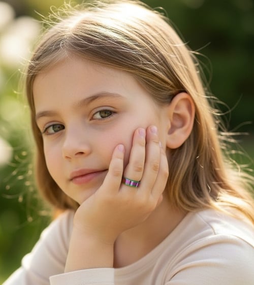 Børne ring stål inkl. valgfri tekst (9)