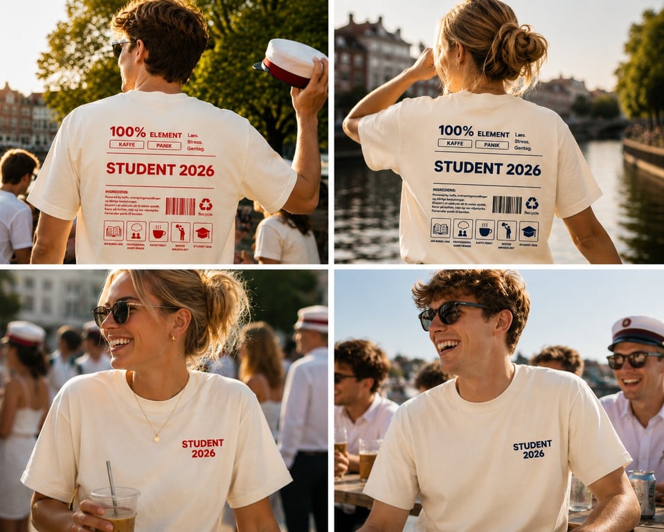 Student 2026 T-shirt | Rød eller blå student