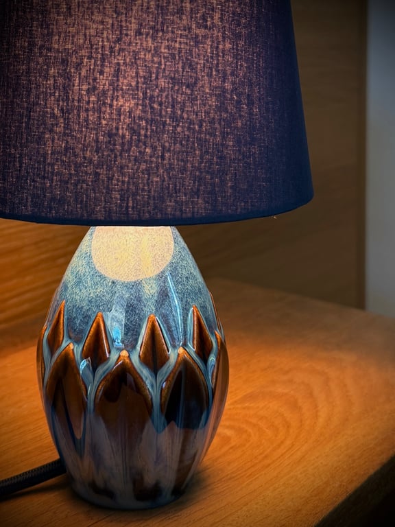Upcycled vintage bordlampe - Søholm Keramik billede 4