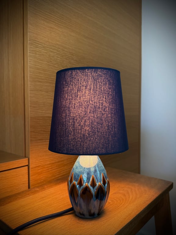 Upcycled vintage bordlampe - Søholm Keramik billede 3