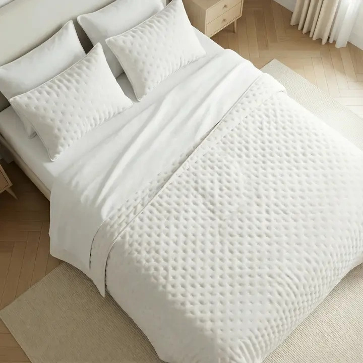 Sengetæppe Hvid 280 x 280 cm. billede 3