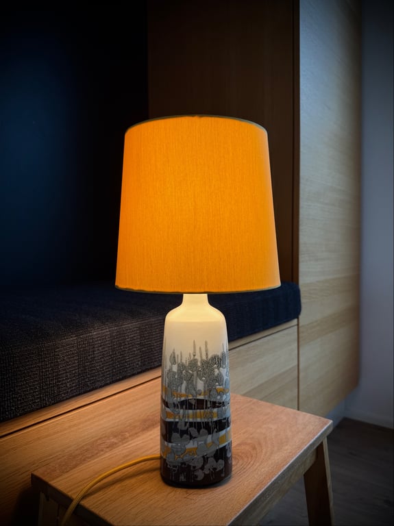 Upcycled vintage bordlampe - Royal Copenhagen billede 3