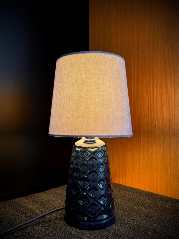 Upcycled vintage bordlampe - L. Hjorth  billede 3