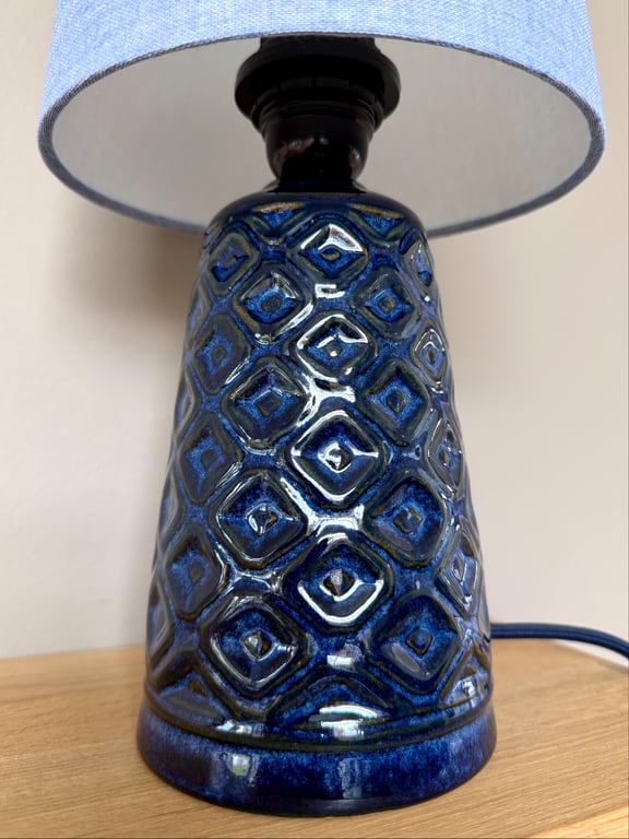 Upcycled vintage bordlampe - L. Hjorth  billede 2