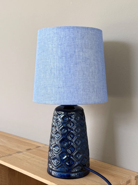 Upcycled vintage bordlampe - L. Hjorth 