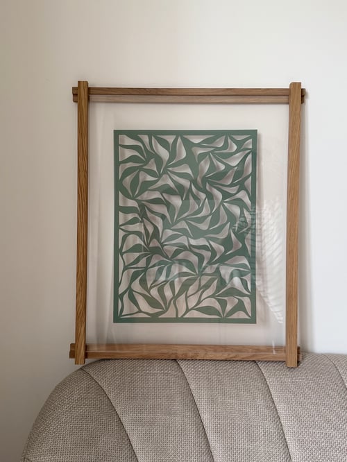 40x50cm, papercut, Salvie, indrammet 