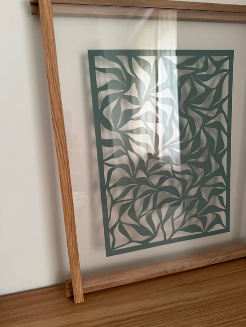 40x50cm, papercut, Salvie, indrammet  (2)