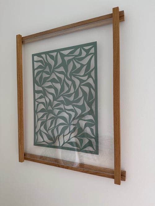 40x50cm, papercut, Salvie, indrammet  (3)