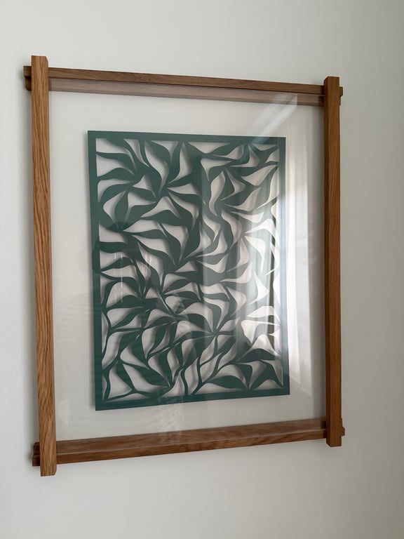 40x50cm, papercut, Salvie, indrammet  billede 5