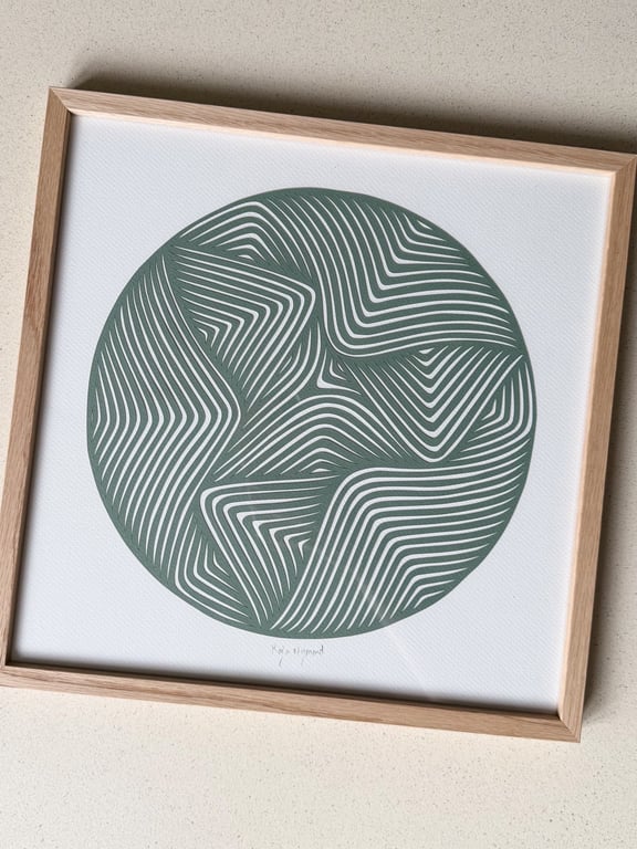 30x30, papercut, salvie, indrammet 