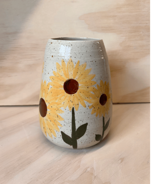 Stor vase med solsikke (4)
