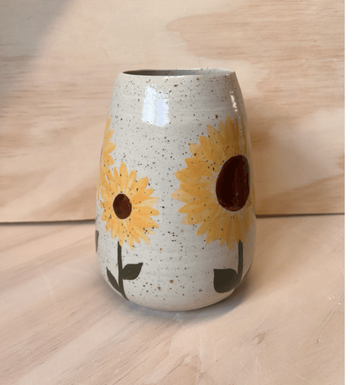 Stor vase med solsikke (3)