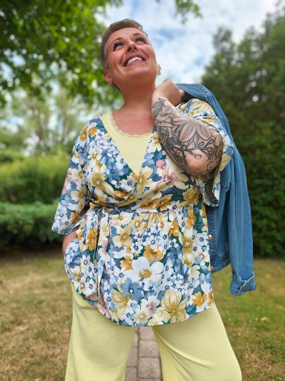 Winny Bindebluse Blå